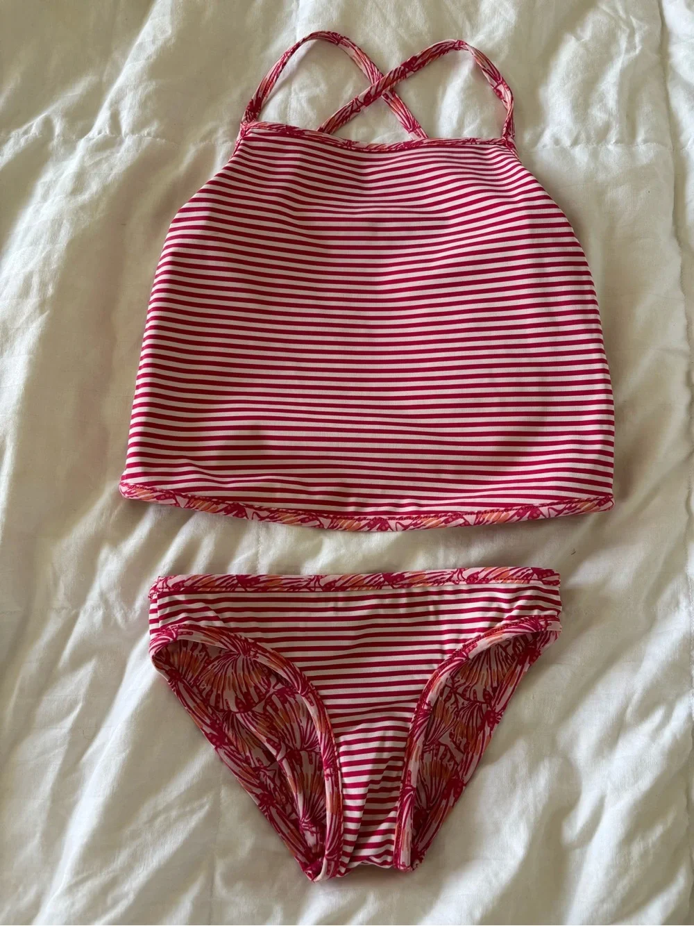4T Girls Vineyard Vines reversible swimsuit tankini